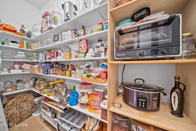 view of pantry