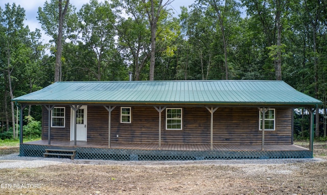 view of front of house with covered porch