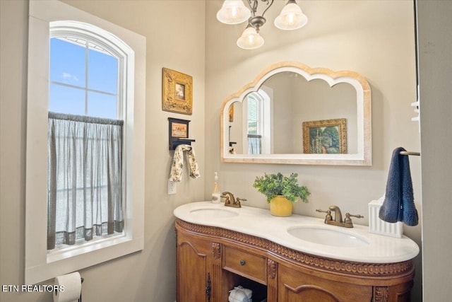 bathroom featuring vanity