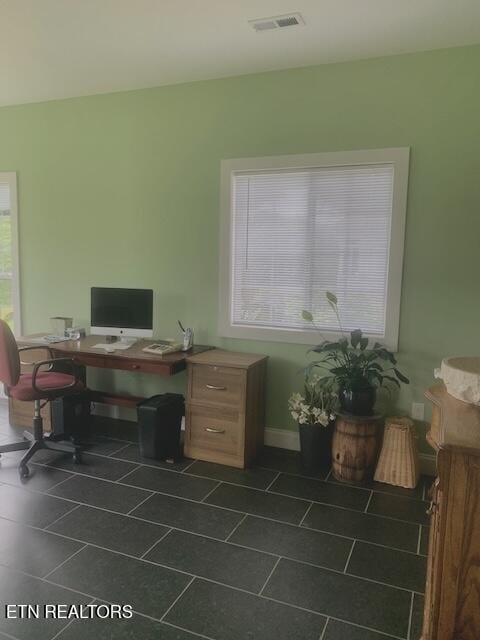 244 Ganega Trl, Vonore, TN 37885 - home office featuring dark tile patterned floors and baseboards