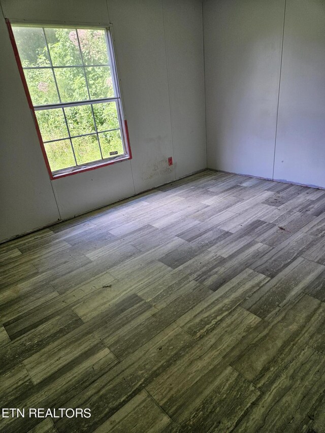 empty room featuring wood finished floors