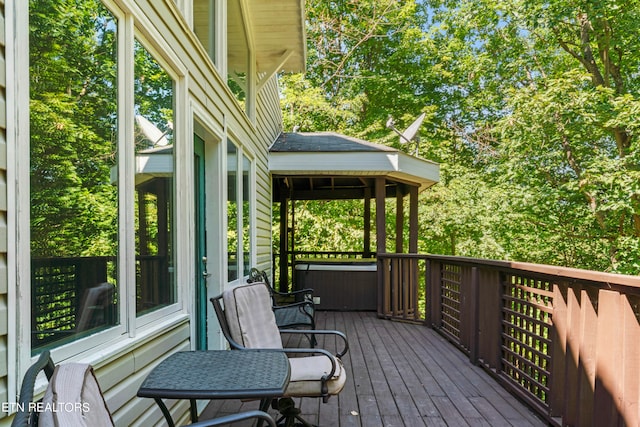 view of wooden terrace