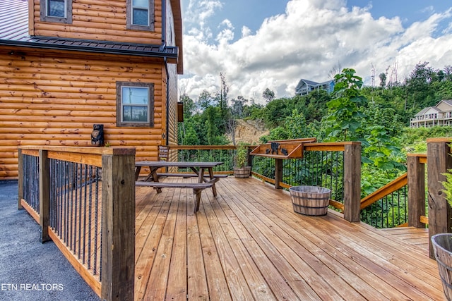 view of wooden terrace