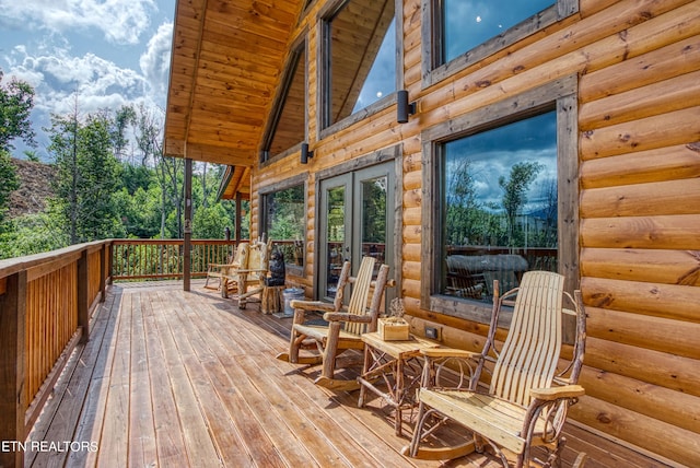 view of wooden deck