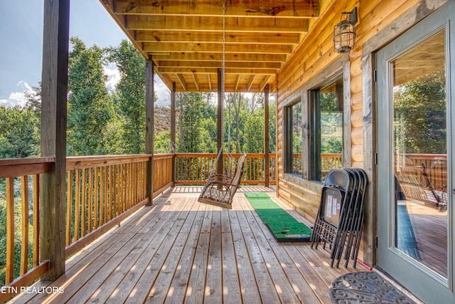 view of wooden terrace