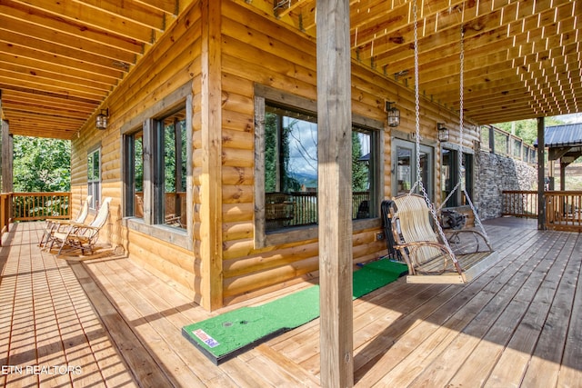 view of wooden terrace