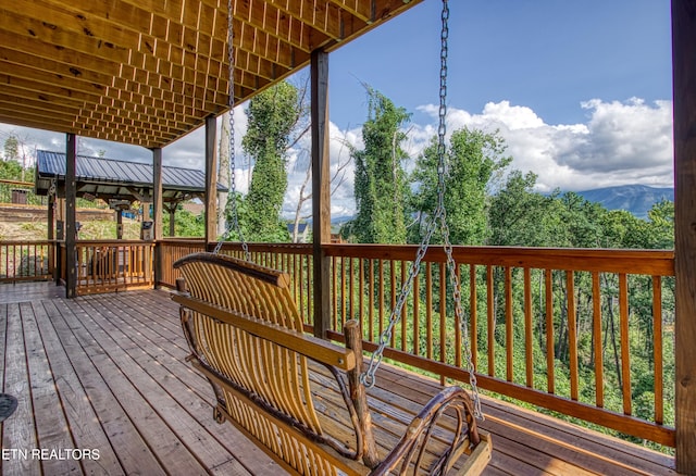 view of wooden terrace