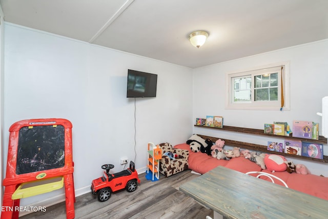 interior space with hardwood / wood-style flooring