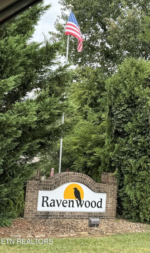 view of community sign