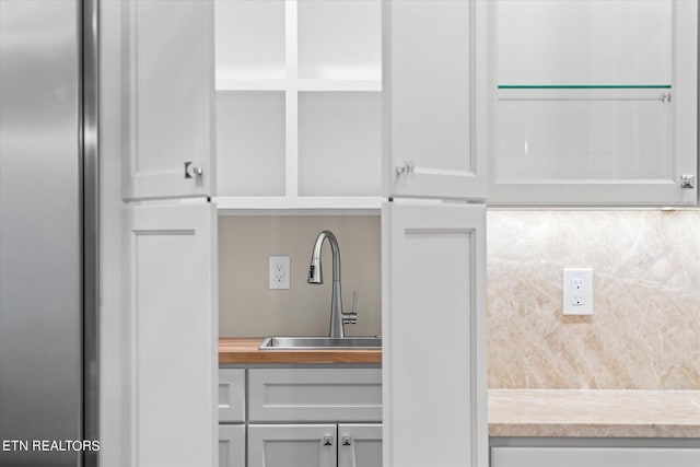 details with sink and white cabinets