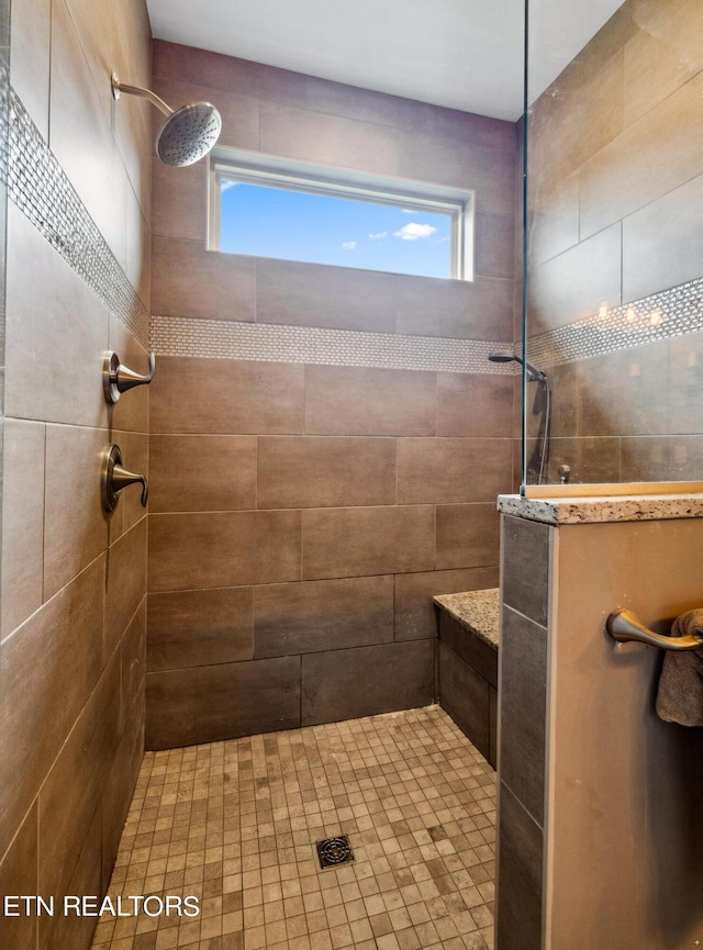 bathroom featuring a walk in shower