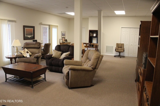 view of carpeted living room