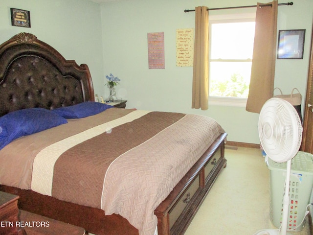 view of carpeted bedroom