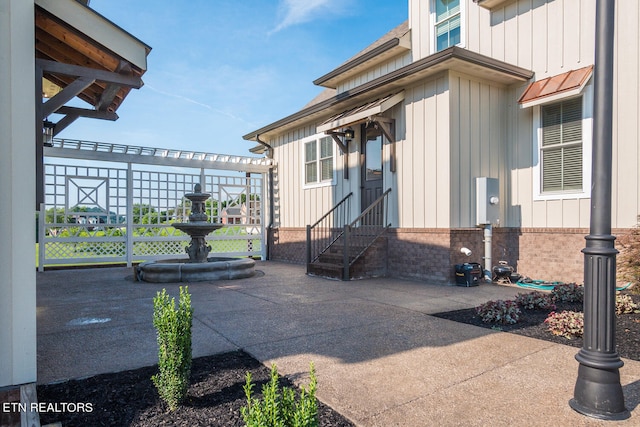 view of patio with entry steps