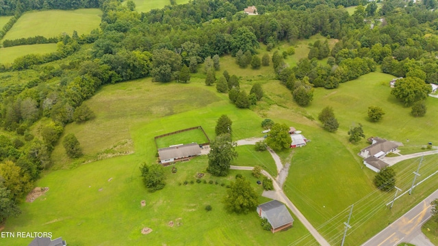 bird's eye view featuring a rural view