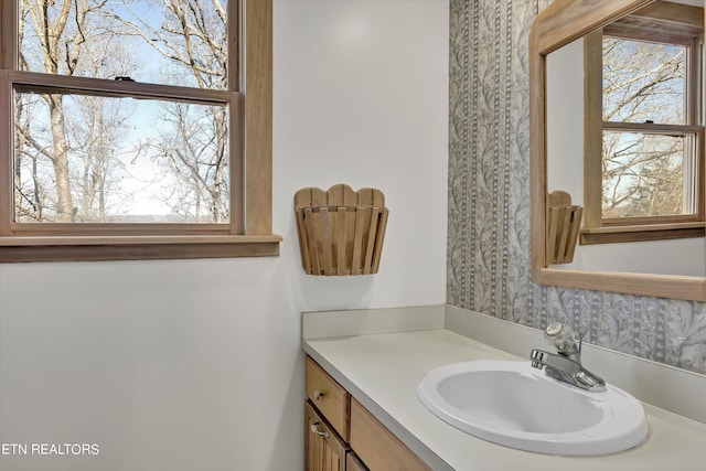 bathroom featuring vanity