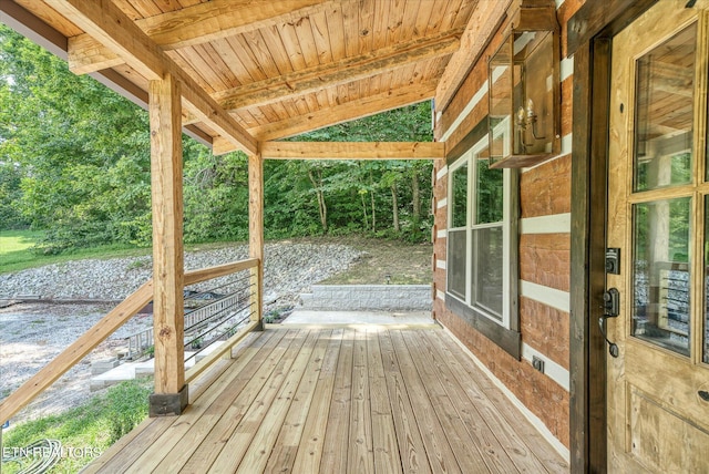 view of wooden deck