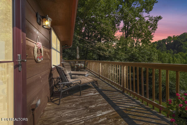 view of deck at dusk