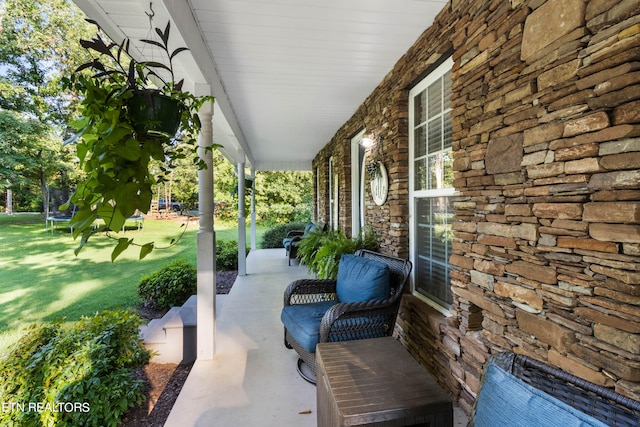 view of patio with covered porch