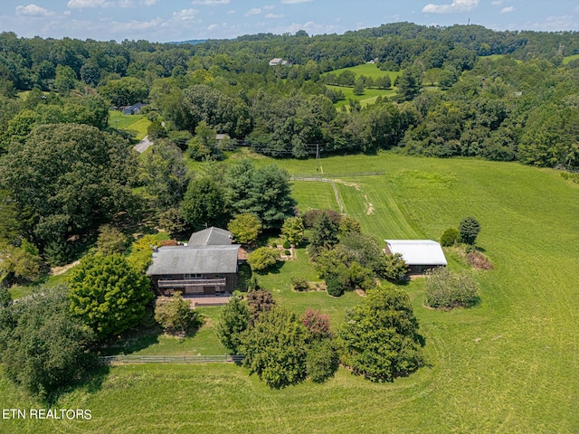 drone / aerial view featuring a rural view