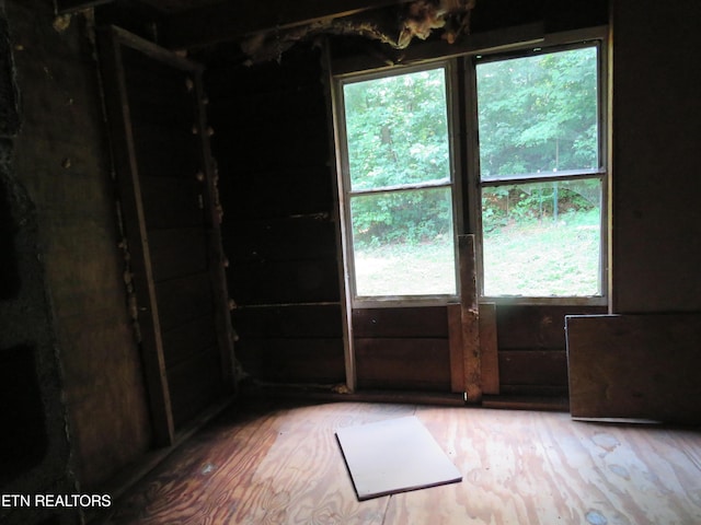 empty room with light wood-style floors