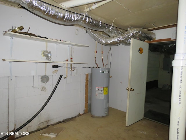 utilities featuring electric water heater