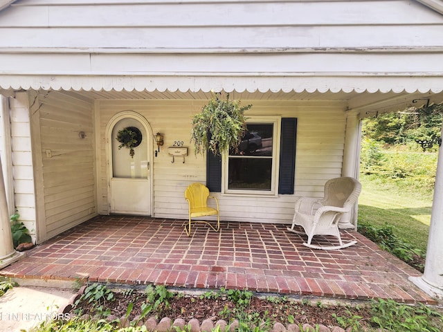 view of patio / terrace featuring a porch