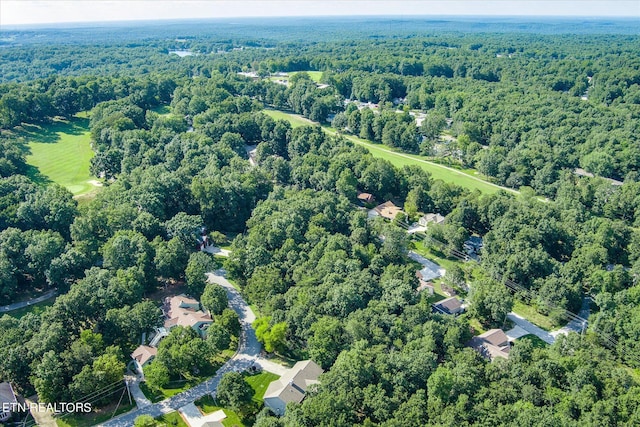 aerial view with a forest view