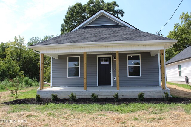 bungalow featuring a porch