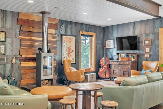 living room featuring hardwood / wood-style floors