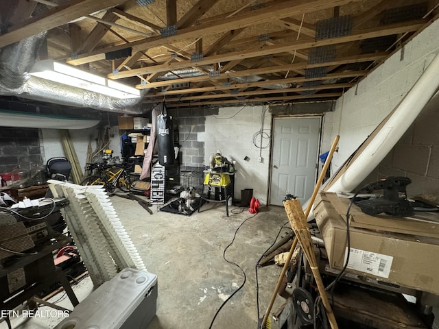 view of basement