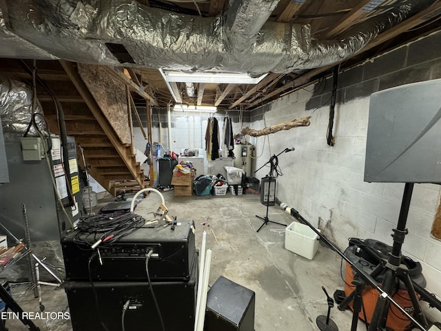 view of basement