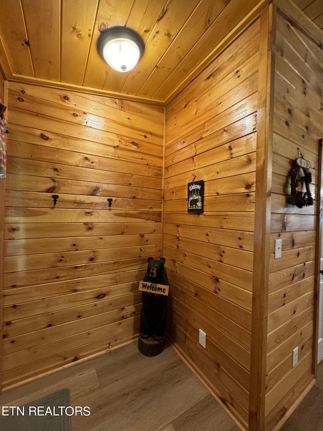 interior space with hardwood / wood-style floors