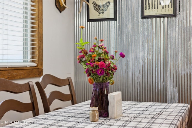 view of dining room