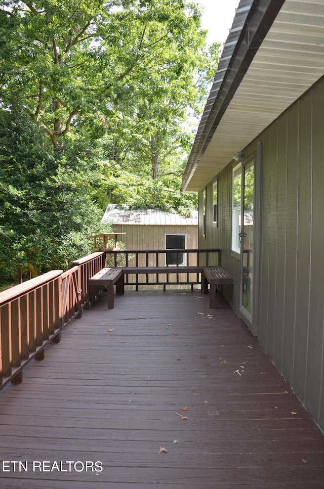 view of wooden terrace