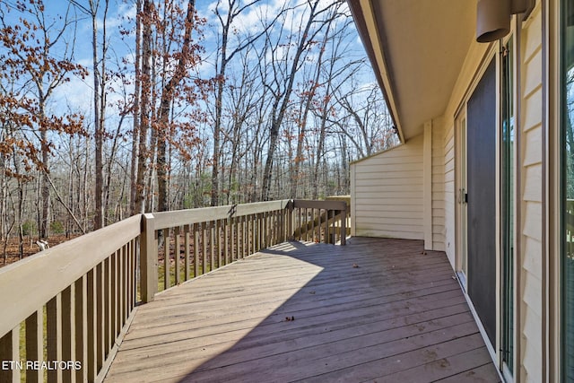 view of wooden deck