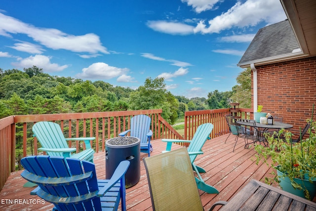 view of wooden deck