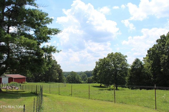 view of yard featuring a rural view