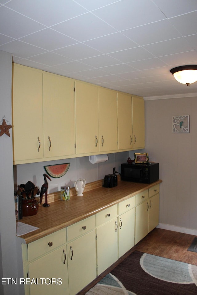 kitchen featuring dark hardwood / wood-style flooring