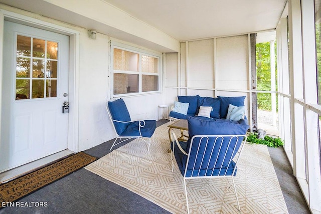 view of sunroom