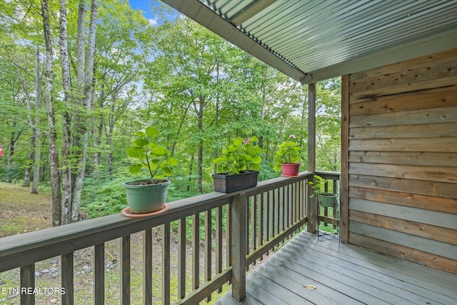 view of wooden deck