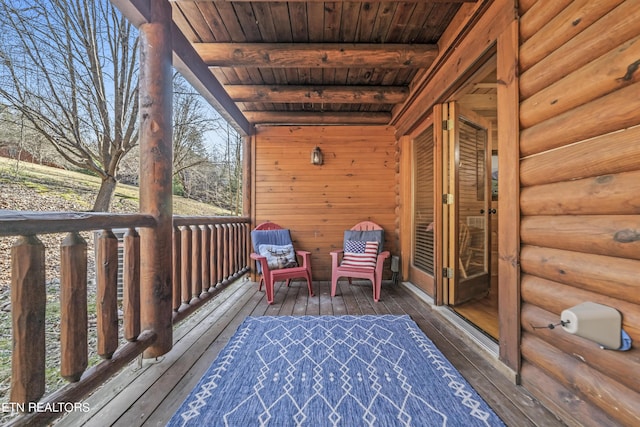 view of wooden deck