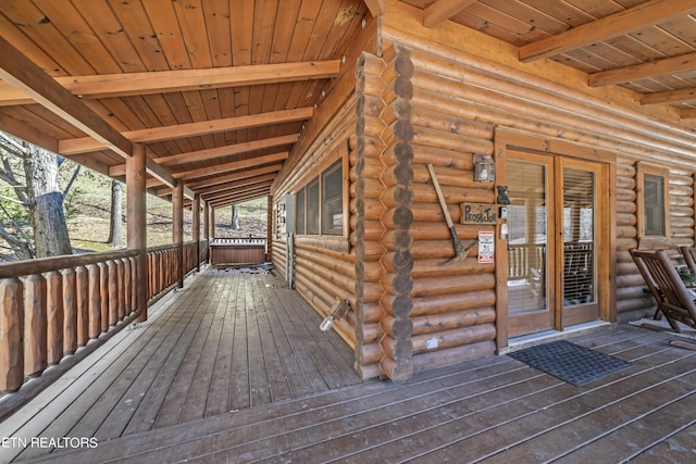 view of wooden terrace