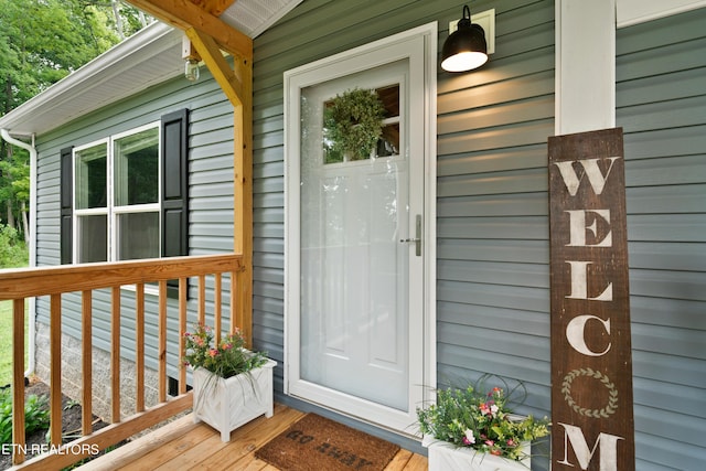 view of doorway to property