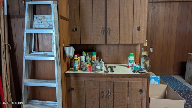 kitchen featuring light countertops