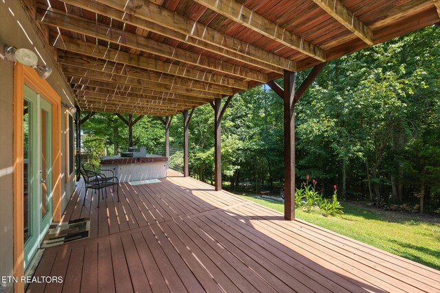 view of wooden terrace