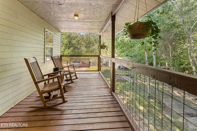 view of wooden terrace