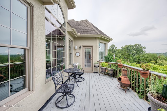 view of wooden deck