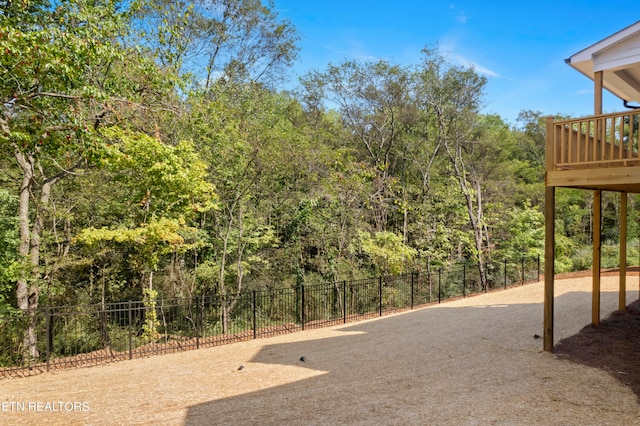 view of yard featuring a deck