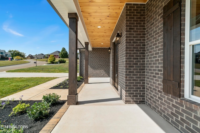 view of patio with covered porch